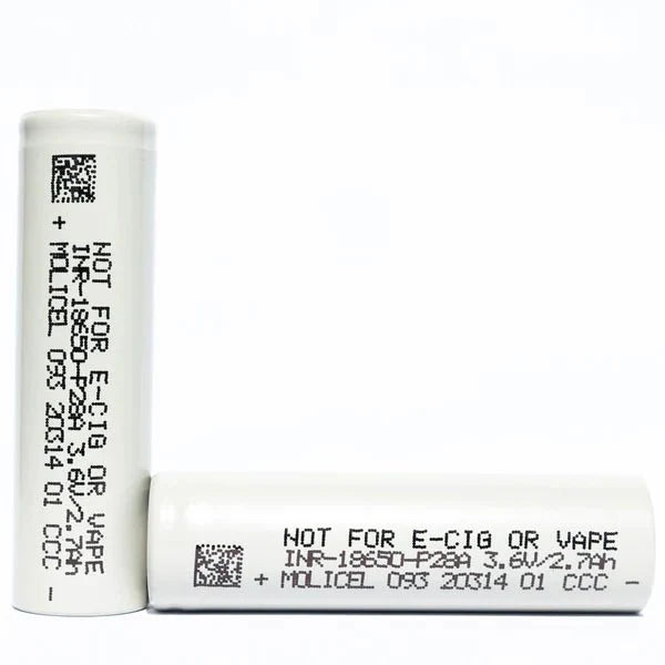 10 Pack Molicel P28A 18650 2800mAh 35A Battery Lithium - ion Cells CP28A - 10 - Cap Rouge