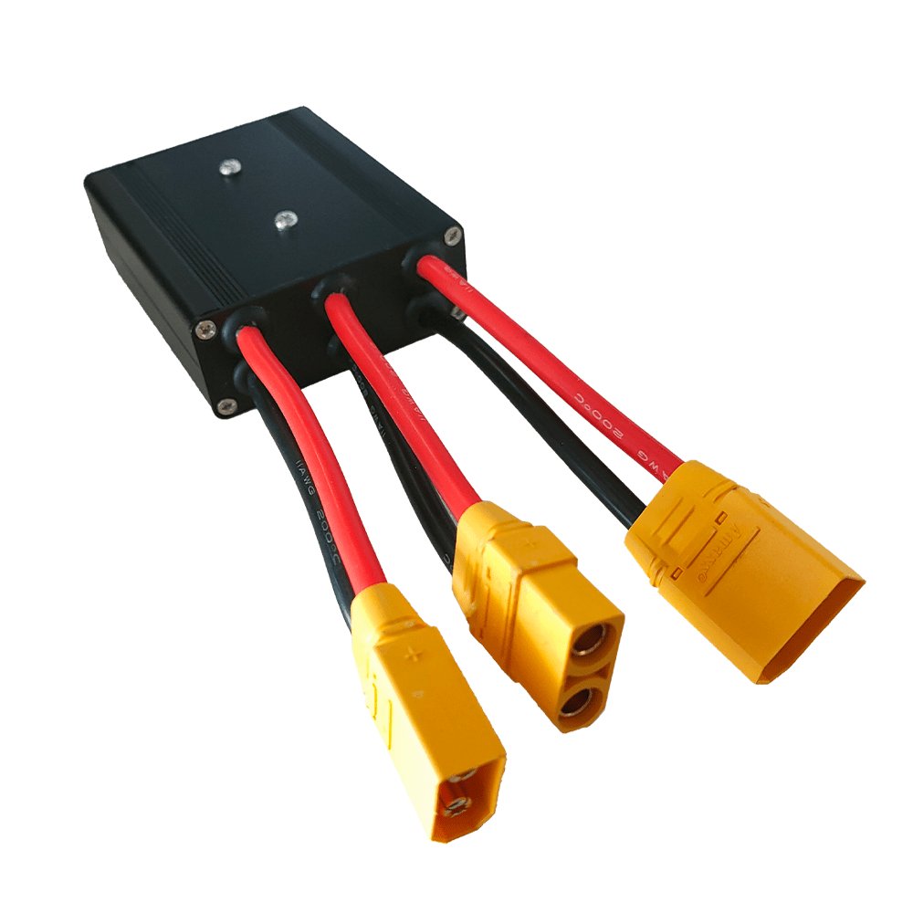 24V/36V/48V/52V/60V/72V Dual Battery Connector / Splitter Module XT60 80A - Cap Rouge