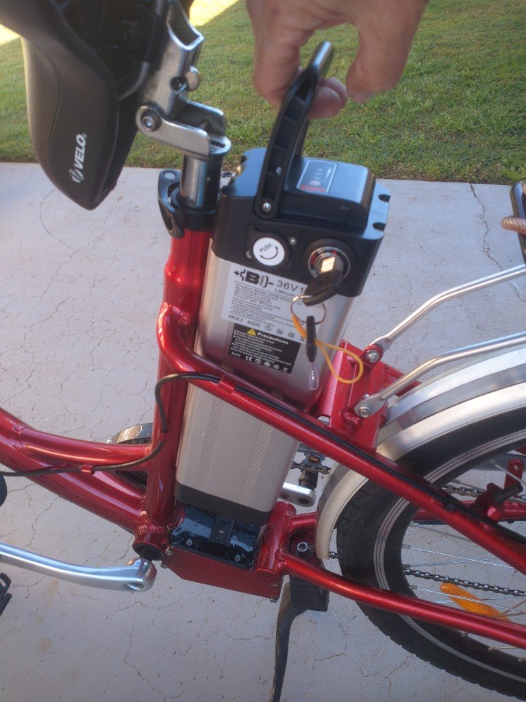 36V 13Ah / 468 Wh Silver Fish Style DLG eBike Battery CPSIADG36-13 - Cap Rouge