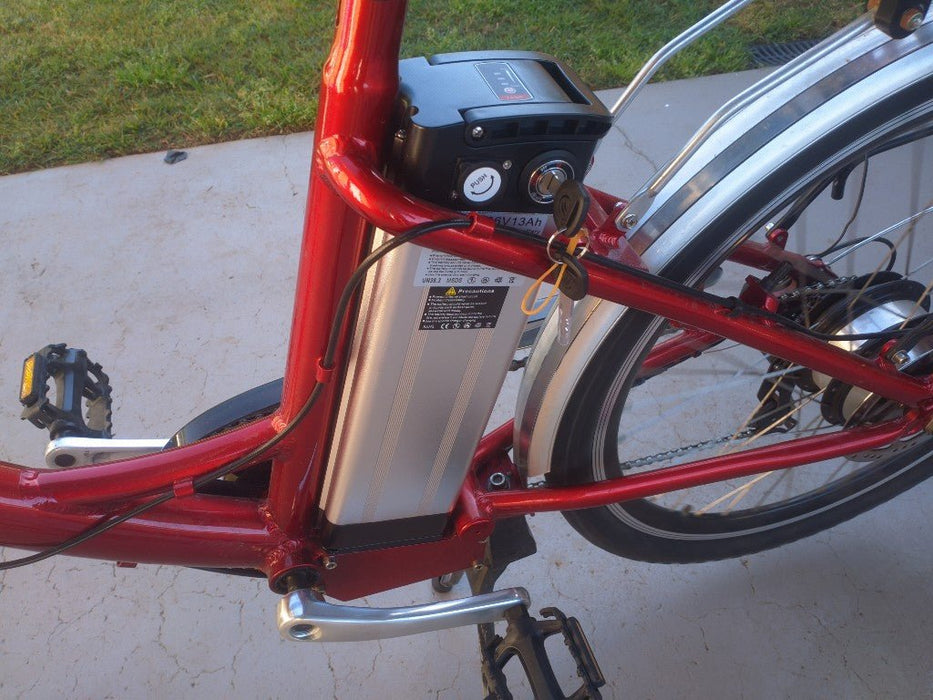 36V 13Ah / 468 Wh Silver Fish Style DLG eBike Battery CPSIADG36-13 - Cap Rouge