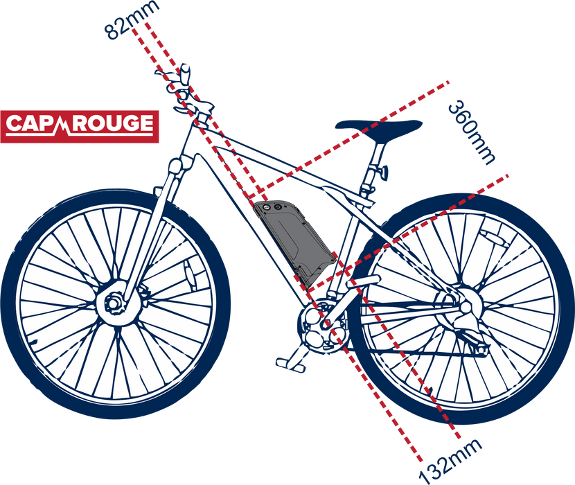 36V 16Ah 576Wh Dolphin Dmegc eBike Battery Only CPDOCBB36-16 - Cap Rouge