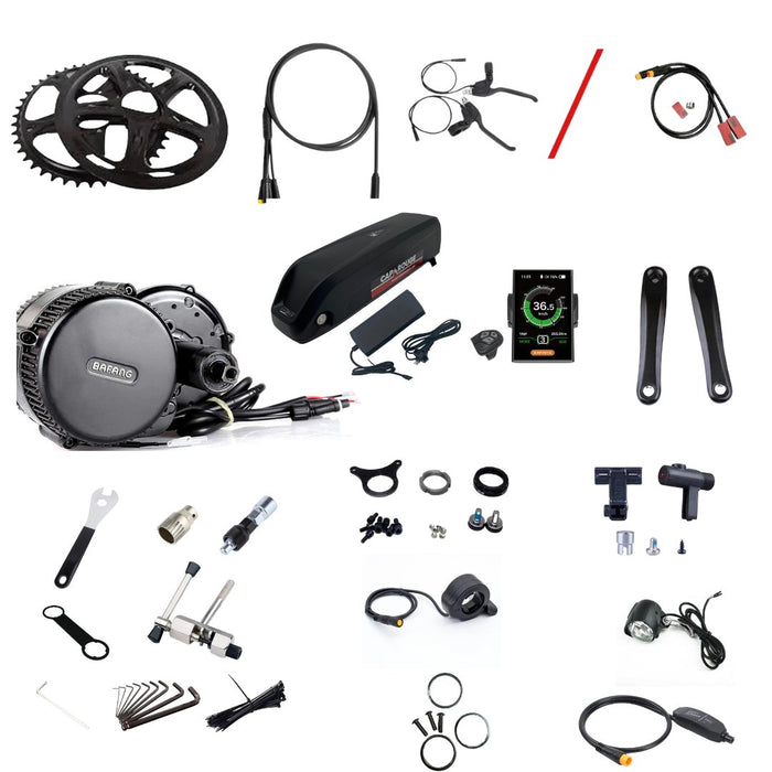 Bafang 36V 250W BBS01B Bafang Mid Drive eBike Conversion Kit 68-73mm With 15AH Samsung Battery