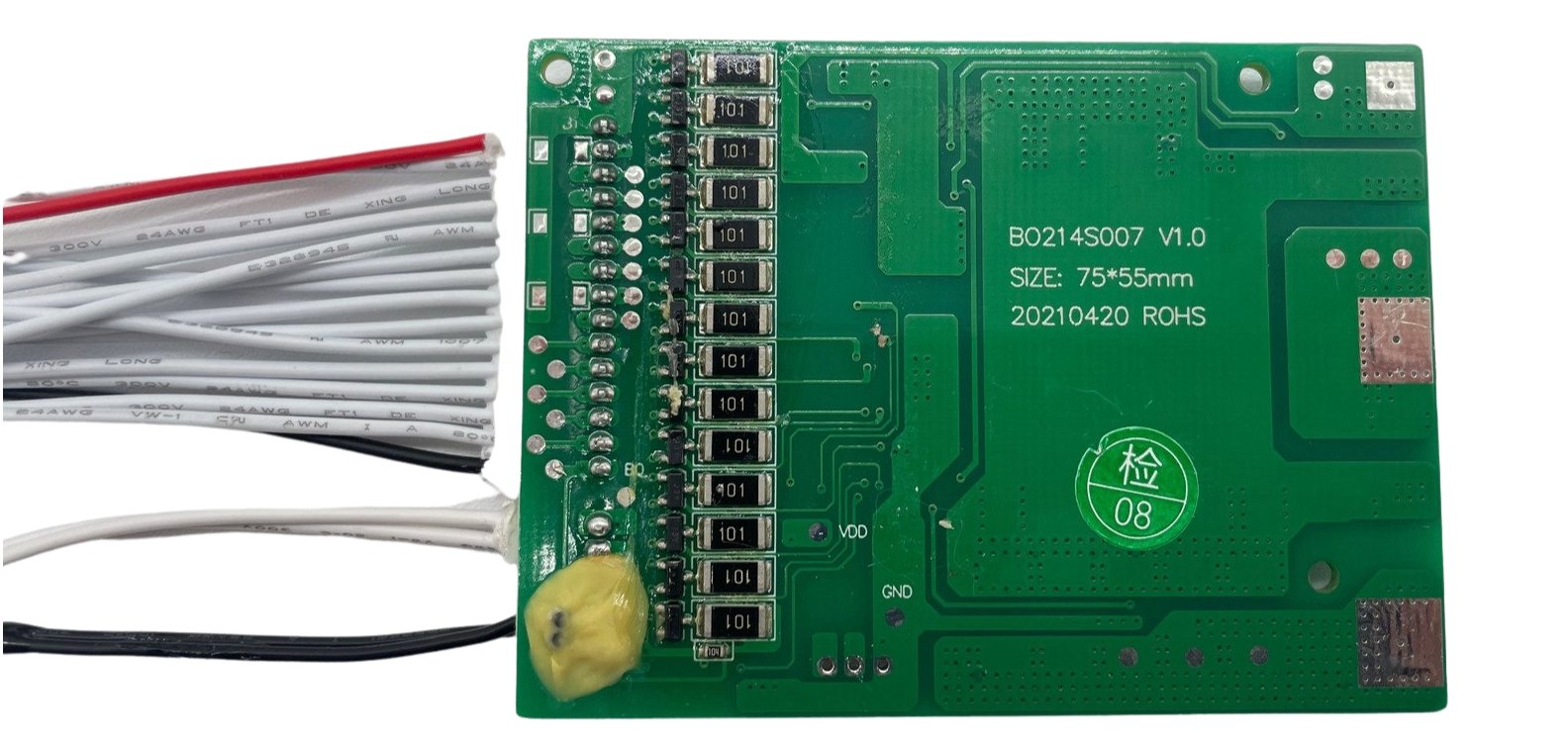 BMS 14S 35A For 52V eBike Batteries - Cap Rouge