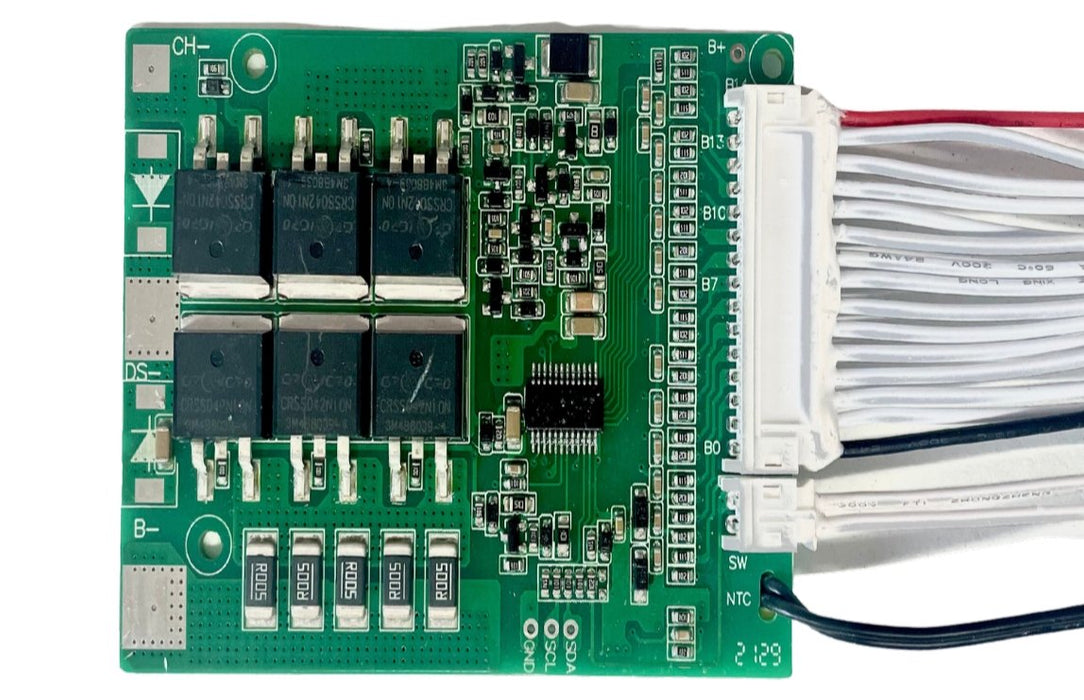 BMS 14S 35A For 52V eBike Batteries - Cap Rouge