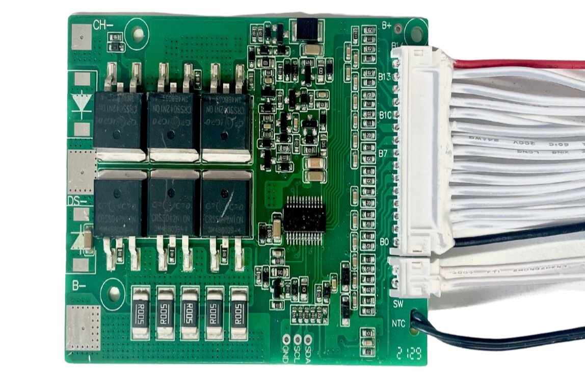 BMS 14S 35A For 52V eBike Batteries - Cap Rouge