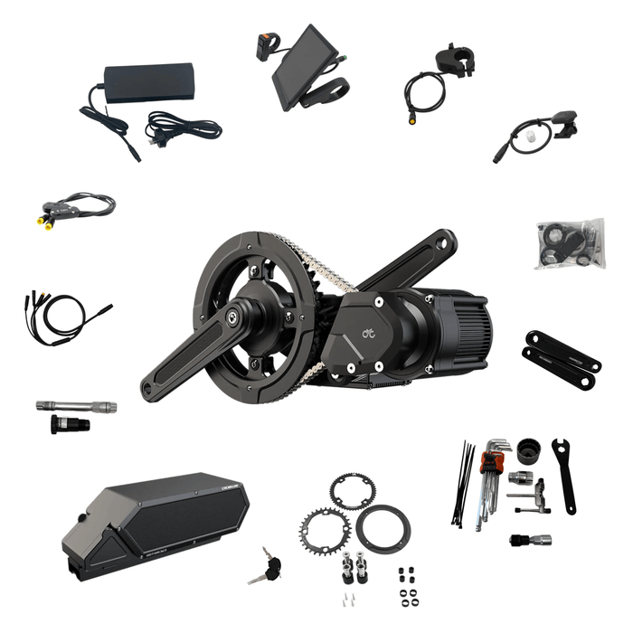 CYC X1 Pro Gen 4 Mid Drive eBike Conversion Kit With 52V 15Ah Battery - Cap Rouge
