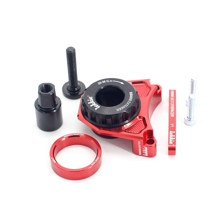 Lekkie BB86/92 Bafang Adapter - Cap Rouge