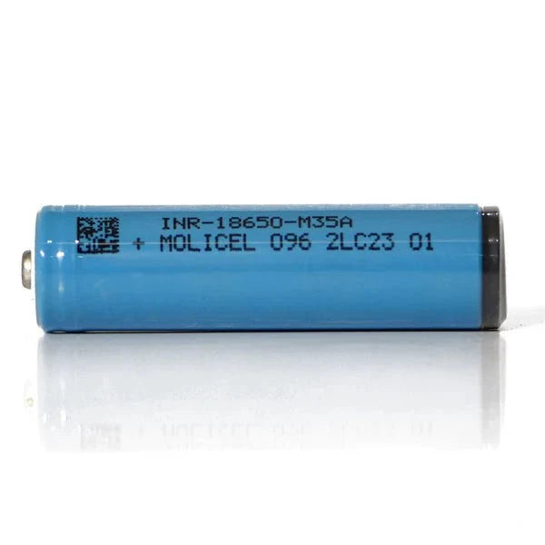 Molicel M35A 18650 3500mAh 10A - Protected Button Top Battery - Cap Rouge