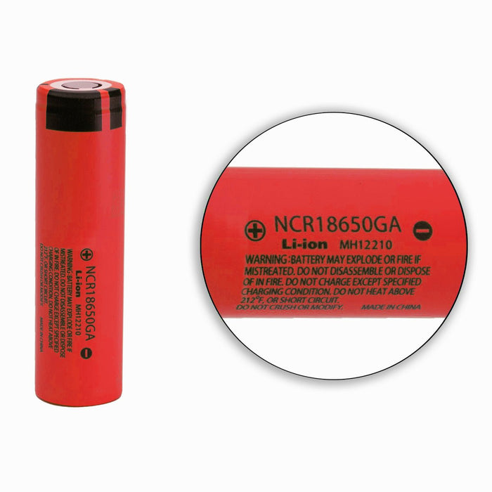 Panasonic NCR18650 - GA 3500mAh 10A Battery Lithium - ion Cells CPGA - 1 - Cap Rouge
