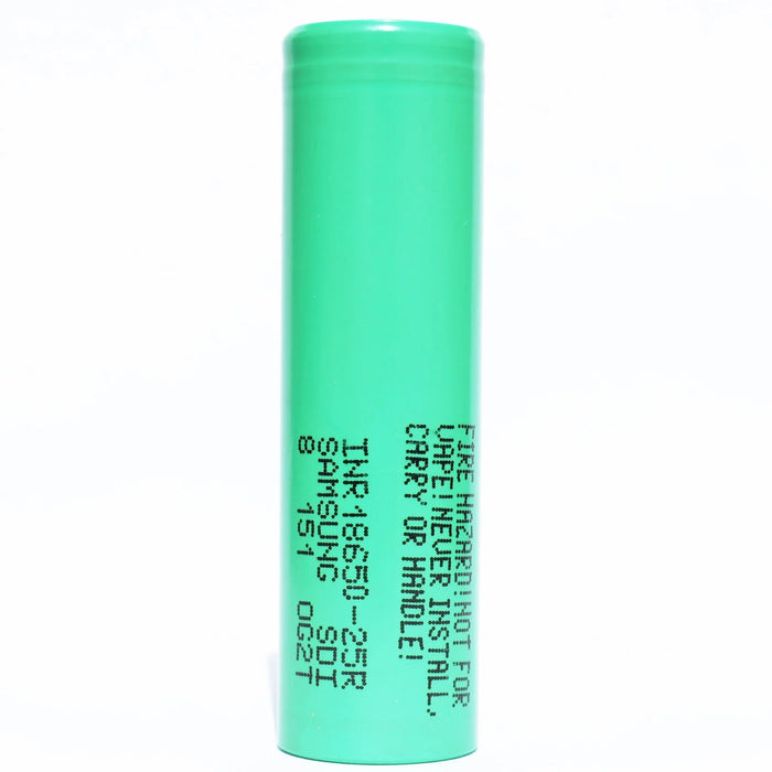 Samsung 25R 18650 2500mAh 8A - Button Top Battery