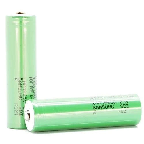 Samsung 25R 18650 2500mAh 8A - Button Top Battery