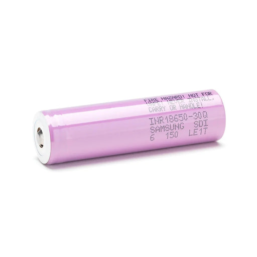 Samsung 30Q 18650 3000mAh 15A - Button Top Battery - Cap Rouge