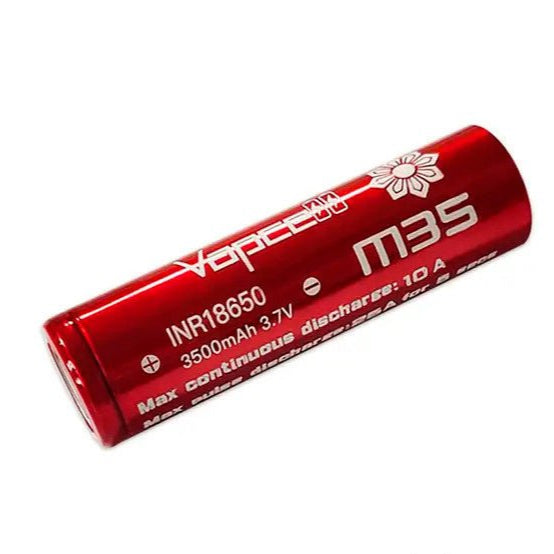 Vapcell M35 18650 3500mAh 10/25A Battery - Cap Rouge